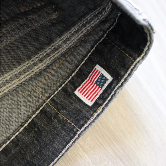 VTG True Religion Jeans Billy Big QT Faded Denim Flap Pocket Size 40 USA Made - Picture 2 of 6